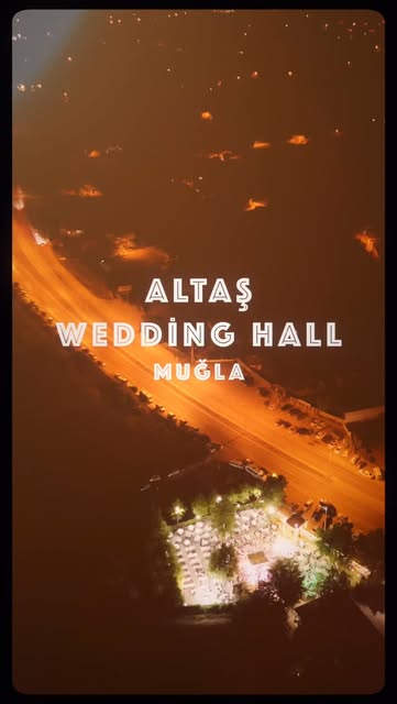 Gece havadan düğün alanı